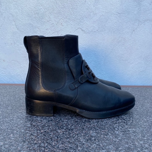 Tory Burch, Miller Logo Medallion Chelsea Bootie - Picture 4 of 12